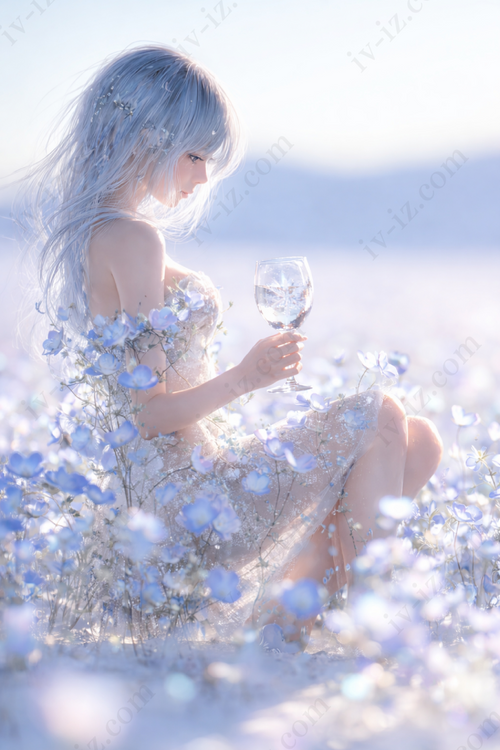 ネモフィラの中で