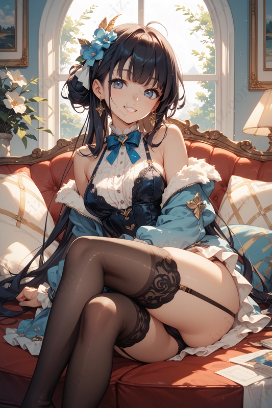 The Gentle Smile of a Blue-Eyed Muse