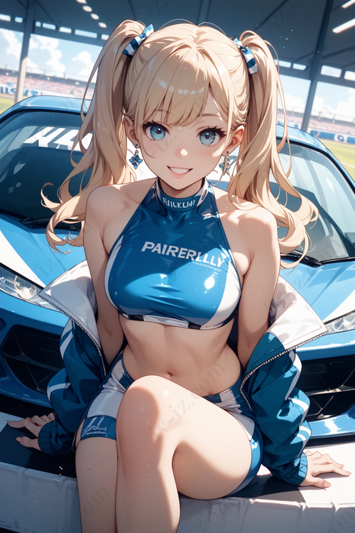 Pitlane Bloom – Anime Race Queen Blue