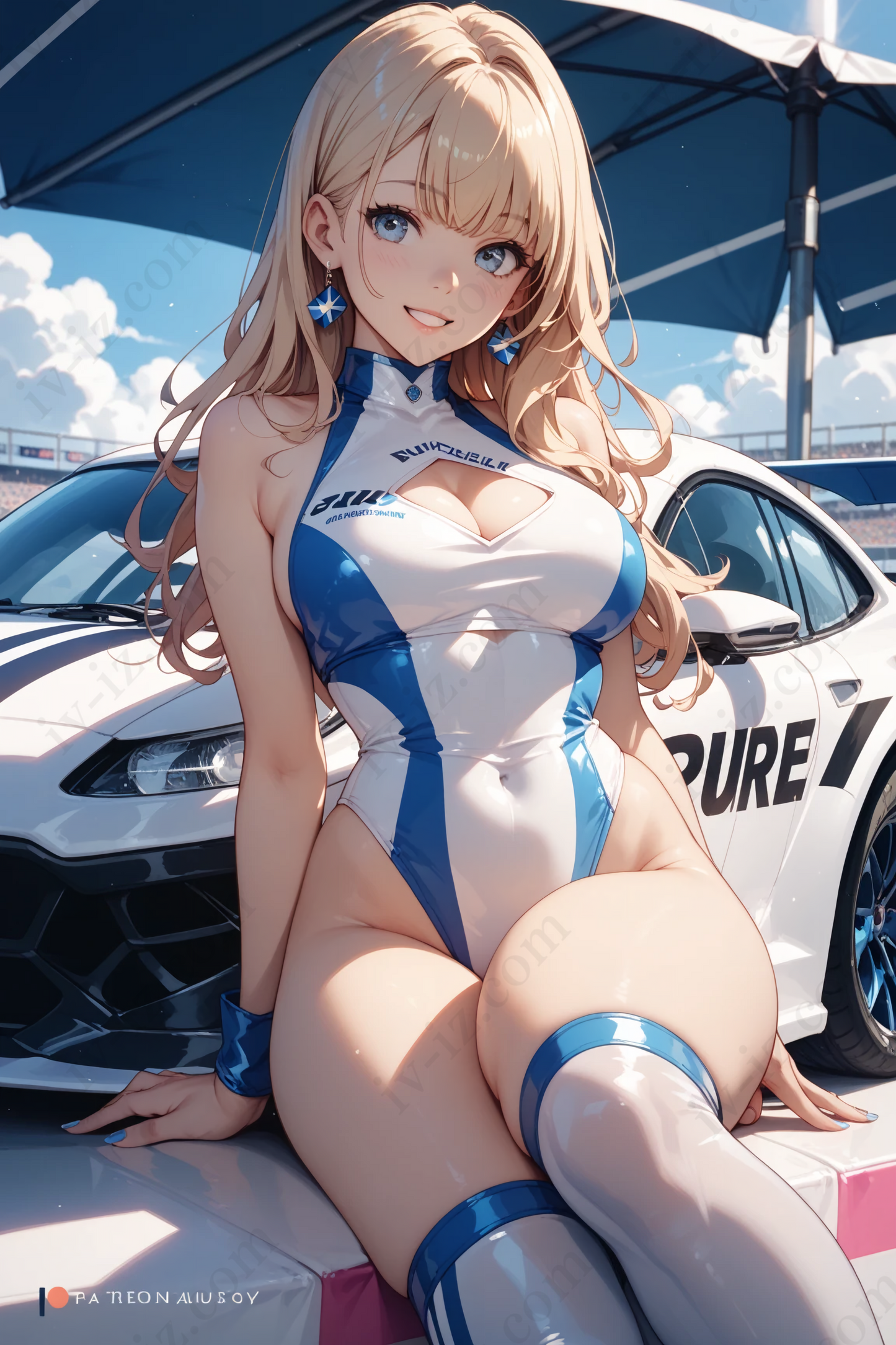 Pure Energy – Blue Anime Race Queen