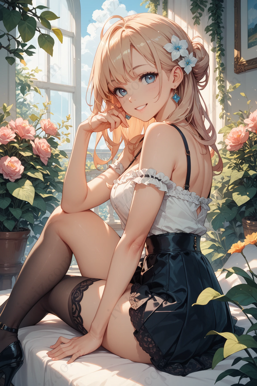 Garden Light Elegance – Beautiful Blonde