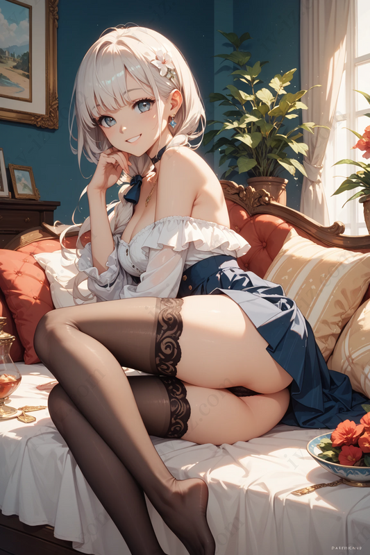 Soft Morning Light – Silver-Haired Anime