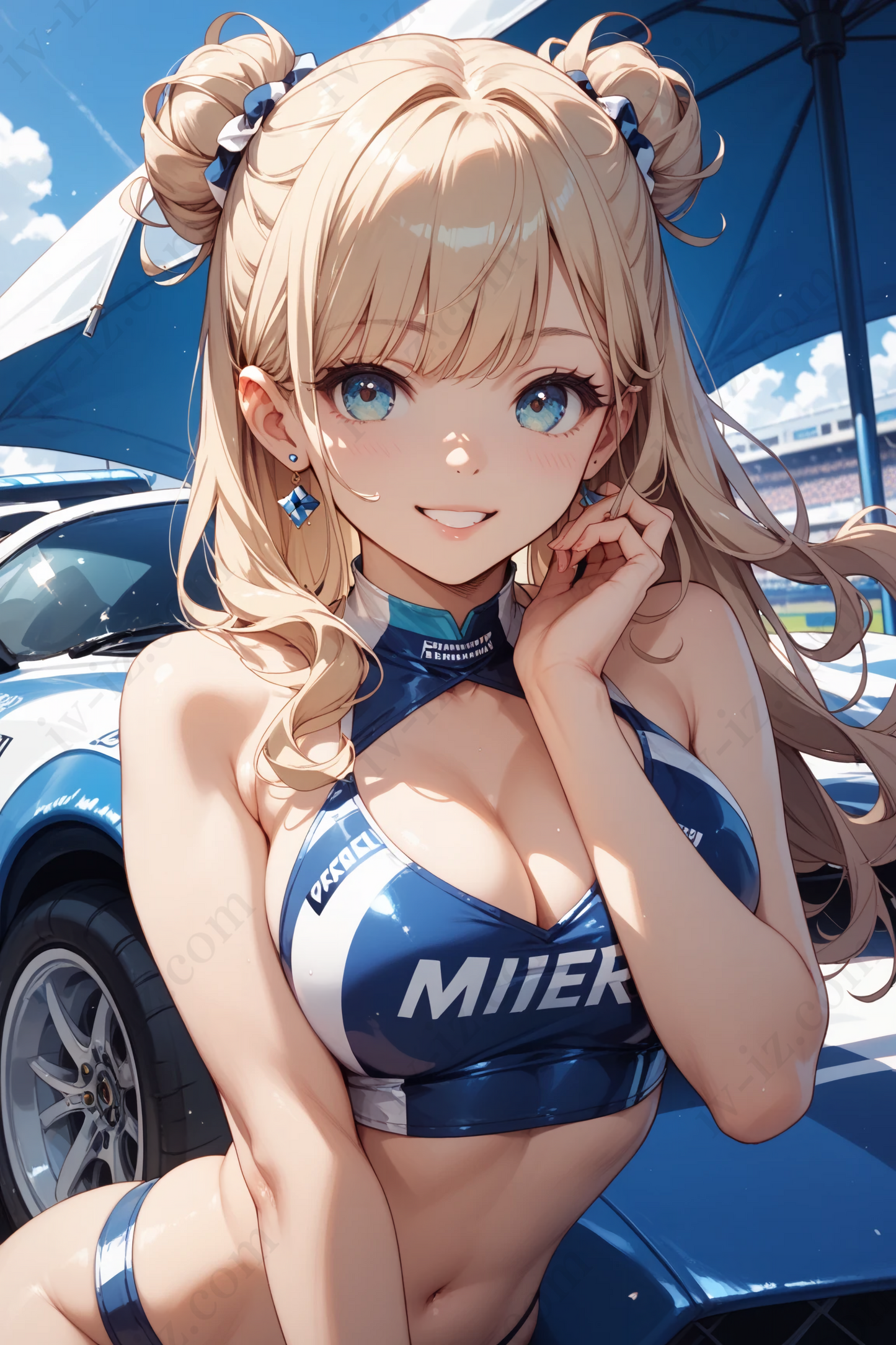 Smile Boost – Blue Anime Race Queen