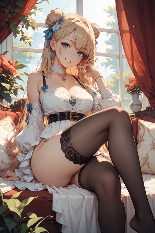 Blossom Room Beauty – Elegant Anime Girl