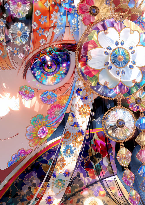 極彩和柄ガール