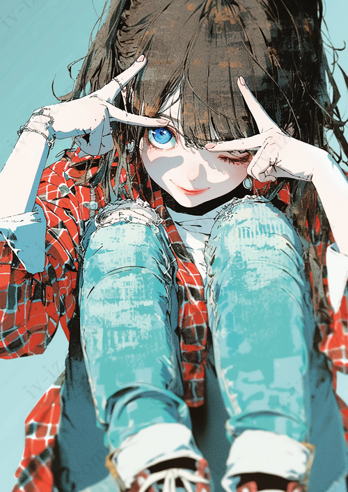 チェックシャツ